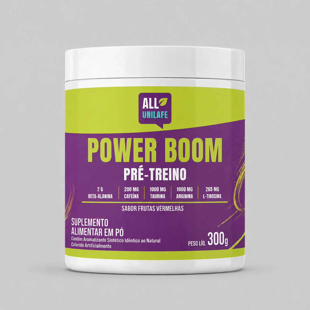 Pré-Treino Power Boom  | 300g | Frutas Vermelhas