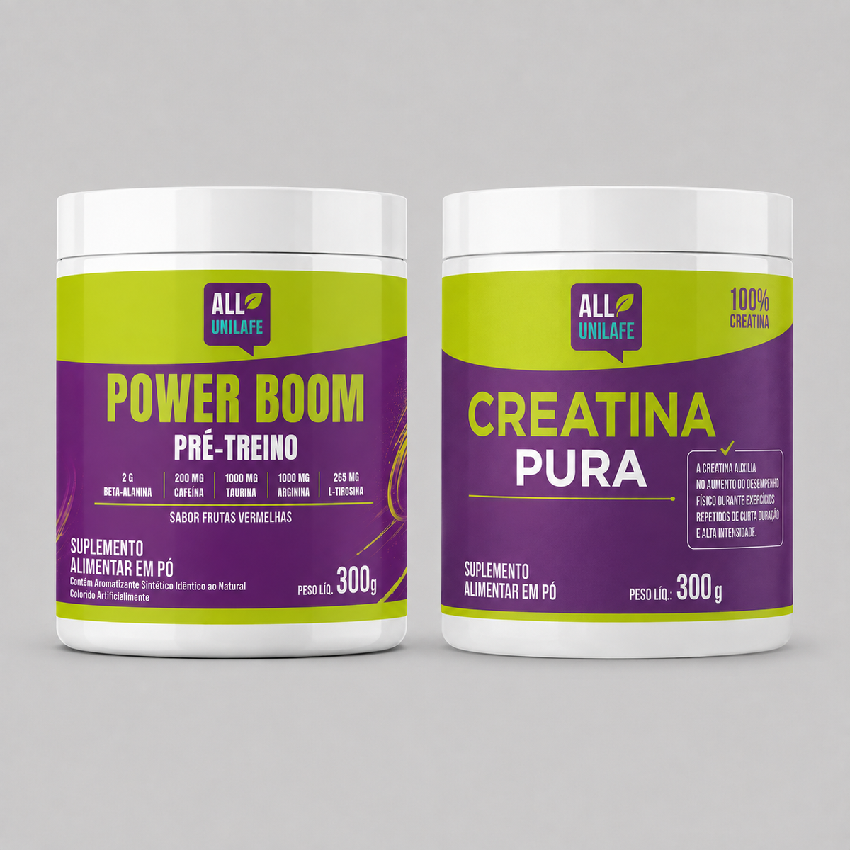 Kit Performance | Creatina Pura + Power Boom Pré-Treino