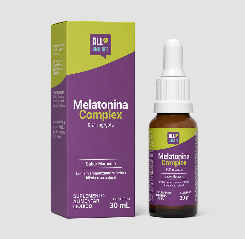 Melatonina Complex + B12 Líquida | 30 mL | Sabor Maracujá