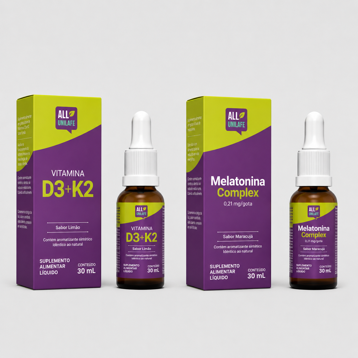 Kit Sono & Imunidade | Vitamina D3+K2 + Melatonina Complex